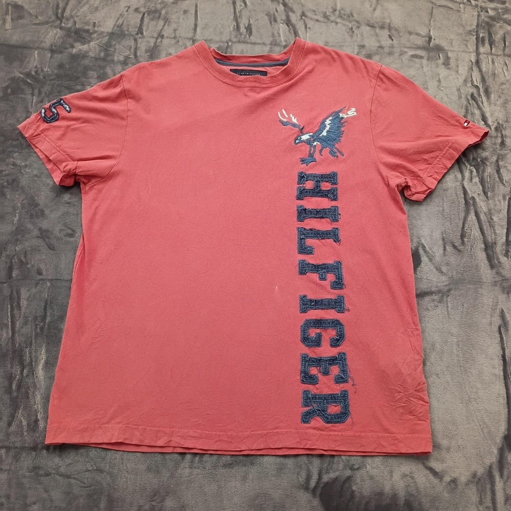 Tommy Hilfiger Eagle Graphic T Shirt‎ Red Short Sleeve Mens S/P